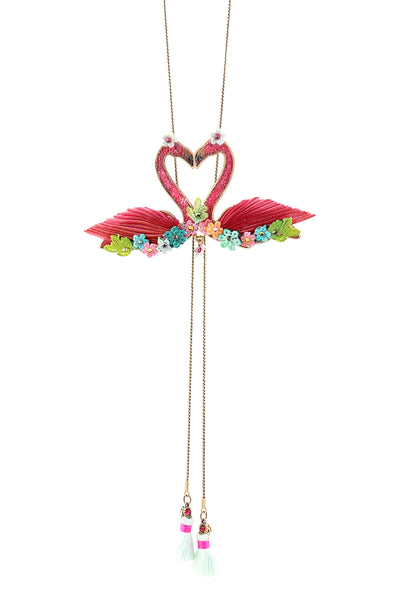 Double Flamingo Necklace